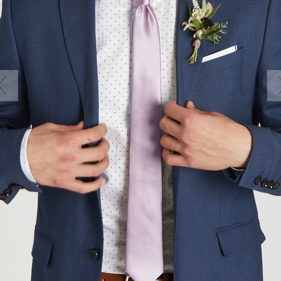 SIMON NECKTIE - DARK MAUVE SATEEN - Picture 2 of 4